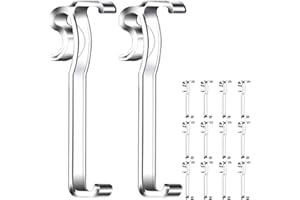 LOFRCIN Valance Clips for Blinds, 3.25 Inch Valance Clips, Clear Plastic Valance Clips, Hidden Valance Clips for Horizontal Blind Valance (12 PCS)