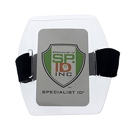 Armband Badge Holder with Black Adjustable Elastic