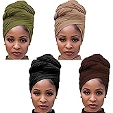 Youme Stretch Jersey Turban Head Wrap Scarf African Headwraps for Women Head Wraps