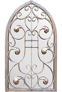 Black A2z Home Solutions New Amazing Arched Garden Wall Mirror