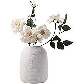White Vases, Minimalist vase,Ceramic Vase,Modern Flower vase, Home Decor vases, Fits Everywhere, Best Decoration for Christmas, Mother's Day and Other Festivals, 5.9 Inch.(ZJ White)