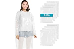 BFONS 8 Pcs Rain Ponchos for Adults and Children, Waterproof Ponchos for Theme Parks, Rain Coats Camping,Travelling