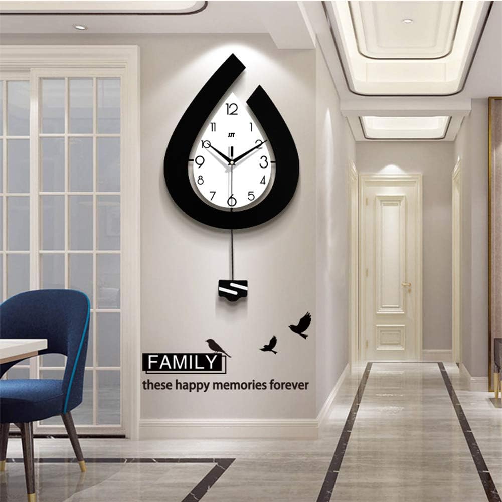 Modern Decorative Pendulum Wall Clock, Stylish Quartz With Pendulum