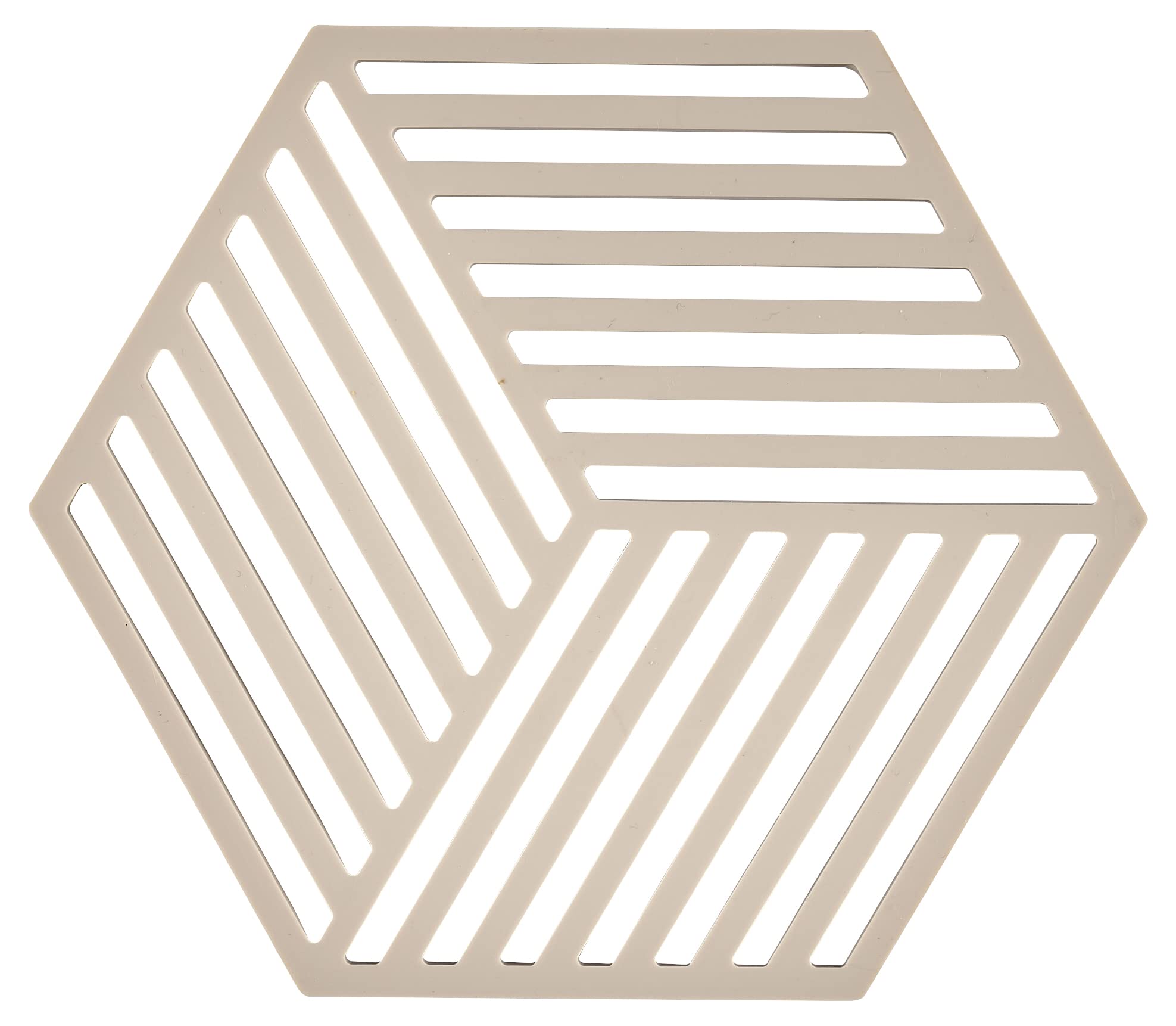 Zone Denmark Hexagon Heat Resistant Silicone Trivet, Practical and Decorative Pot Coasters, Dishwasher Safe, 16 x 14 cm, Desert