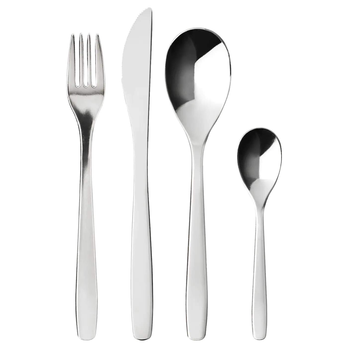 16-Piece Cutlery Set,Materials: Fork/Spoon/Tea Spoon:Stainless Steel, Knife:Stainless Steel