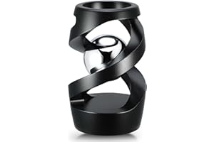 LIFIDEA Kinetic Optical Illusion Toys, Kinetic Desktop Fidget Spinner Toys, Cool Gadget Desk Toy Fidget Toys Gift for Various Holidays, Kinetic Spinner Ball Relieve Stress Anxiety for Kids and Adults (Black)