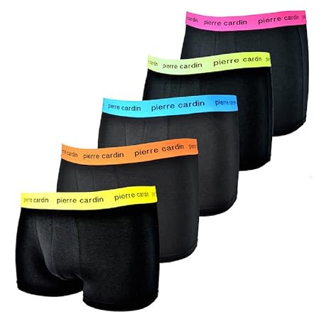 PIERRE CARDIN - Herren Boxershorts Unterhose schwarz, diverse Bundfarben wählbar