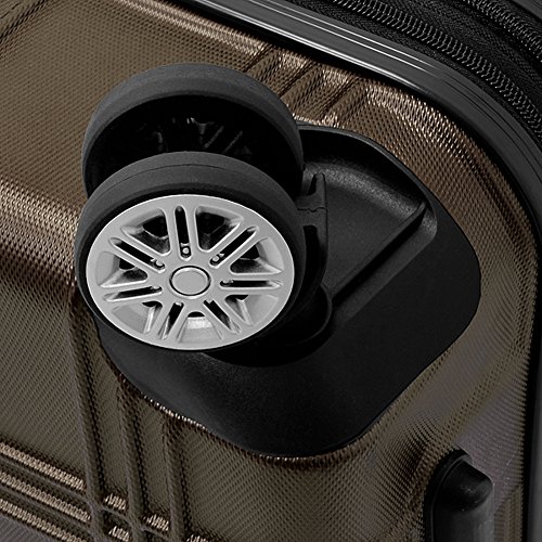 LONDON FOG Kingsbury Expandable Hardside Spinner Luggage, Titanium, 3