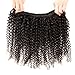 ISEE Hair Virgin Malaysian Deep Curly Jerry Curly Human Hair 3 Bundles With 4x4 Free Part Lace Closure,100% Unprocessed Human Curly Hair Extensions(16