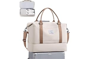BJLFS Weekender Bag for Women Travel Duffel Bag with Shoes Compartment Lightweight Carry on Luggage Bag for Airplanes Overnig