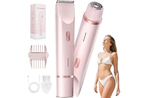 Fanovae Bikini Trimmer for Women – Gentle Electric Razor for Sensitive Areas, Waterproof USB-C Rechargeable Shaver for Body & Face, Stocking Stuffers Holiday Gift Petal Pink