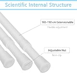 Youyijia Shower Curtain Pole 2 Pack Telescopic 103-190cm No Drill view 2