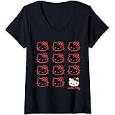 Womens Hello Kitty Real V-Neck T-Shirt Small