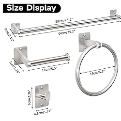 Brushed Nickel Bathroom Accessories Set, KLJKPA 4