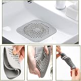 CCLKHY 4 Pcs Silicone Drain Protector with Sucker Sink Hair Catcher 13.8cm view 4