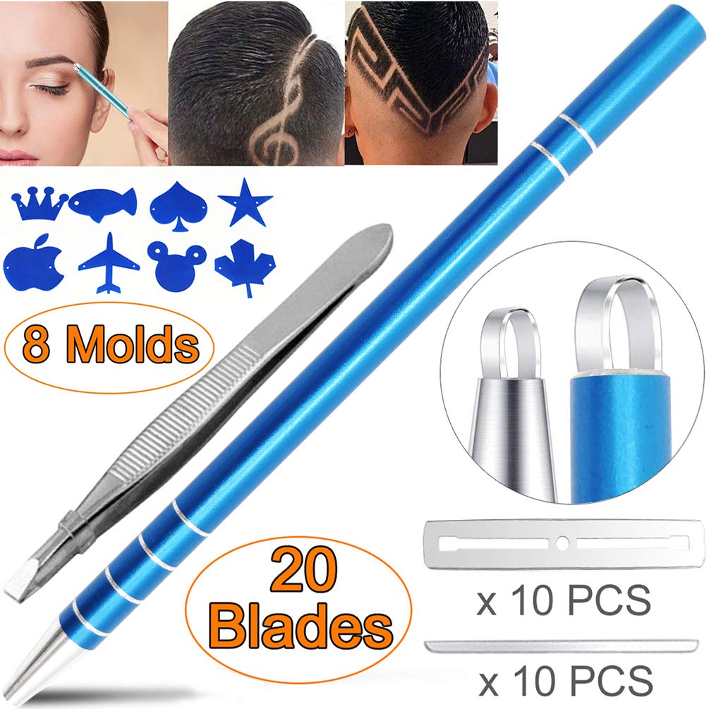 Buy Eyebrow Hair Tattoo Razor Pen For Hair Art Design 20 Blades