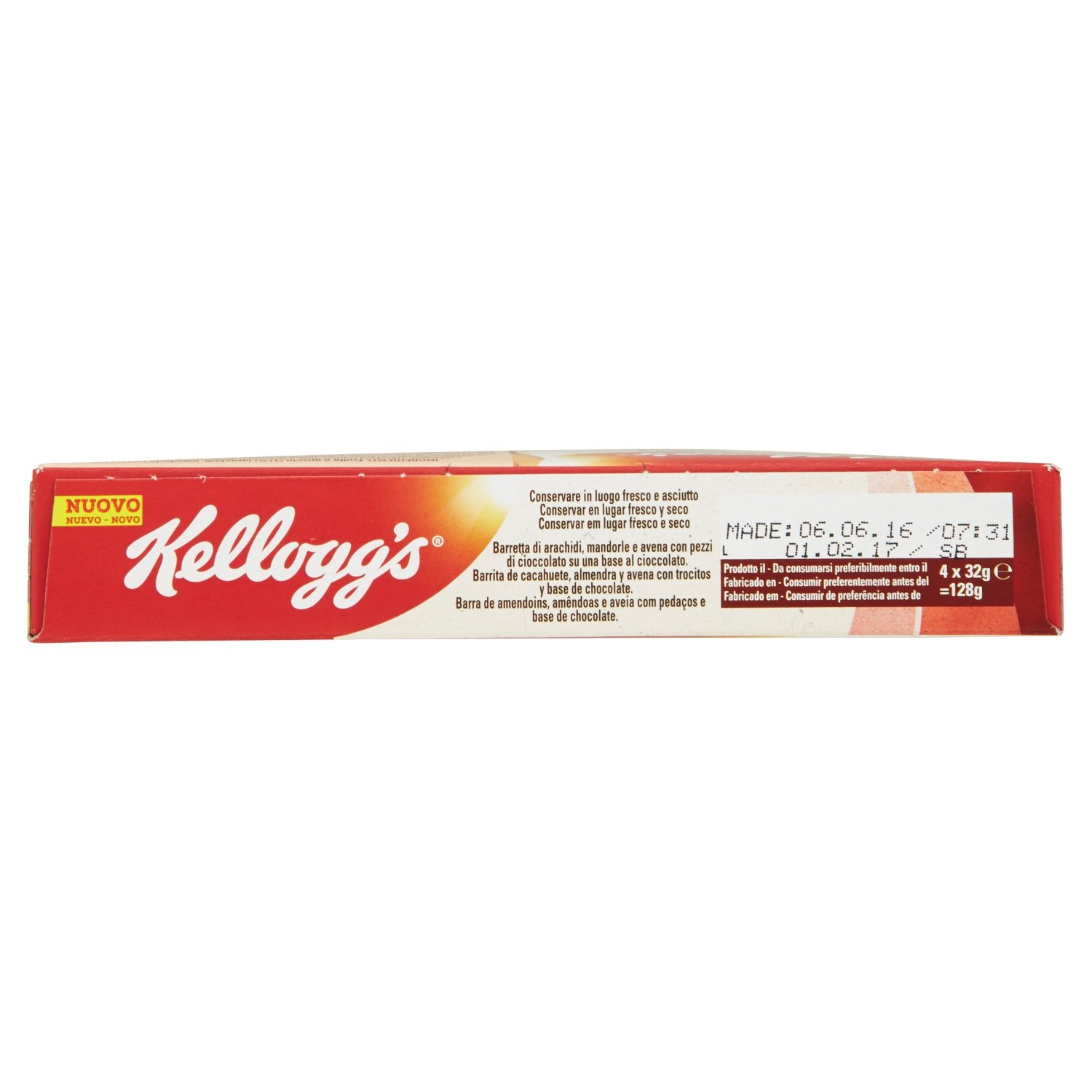 KELLOGG`S barrita de cereales almendras y chocolate caja 128 gr ...