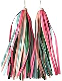 Bestartstore 1Pair(2pcs) Children Kid's Bike Scooter Bicycle Handlebar Grips Colorful Polyester Streamers Tassel Ribbons