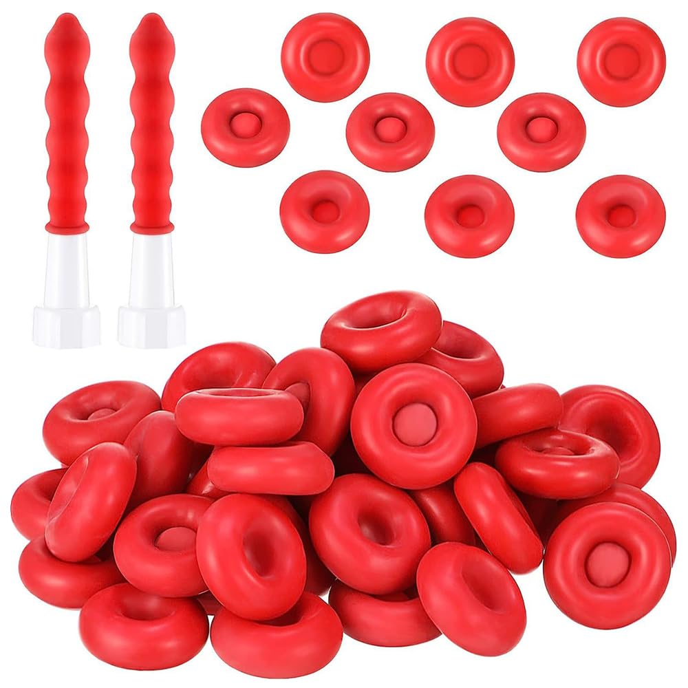 Caulk Cap Covers, Caulk Tube Caps Silicone Sealant Tube Caps Red Caulk Saver Caulking Nozzle Replacement Nozzles Sealant Tool Caulk Saver Cover Sealer for Sealing Protecting Caulk Tube (30 Pieces)