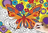White Mountain Puzzles June Butterfly Coloring Puzzle (300 Piece)