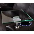 Octane Seating Glass Tray Table Swivel Base