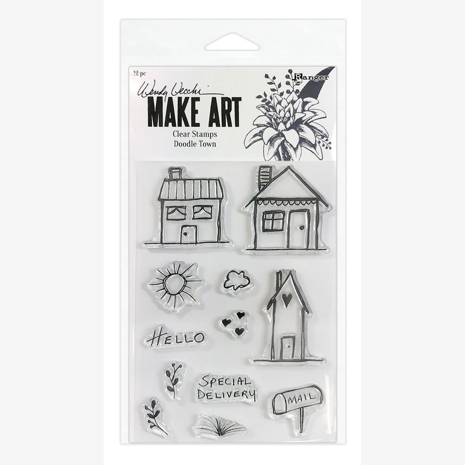 Wendy Vecchi Make Art Clear Stamps-Doodle Town