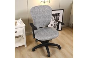 mmcrz Office Computer Chair Covers, Split Stretchable Seat Cover Removable & Washable Rotating Chair Protective Slipcover