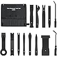 GOOACC 13PCS Nylon Trim Removal Tool Set for Bumper Fastener Rivet Clips Car Door Clip Panel Audio Video Dashboard Dismantle Black