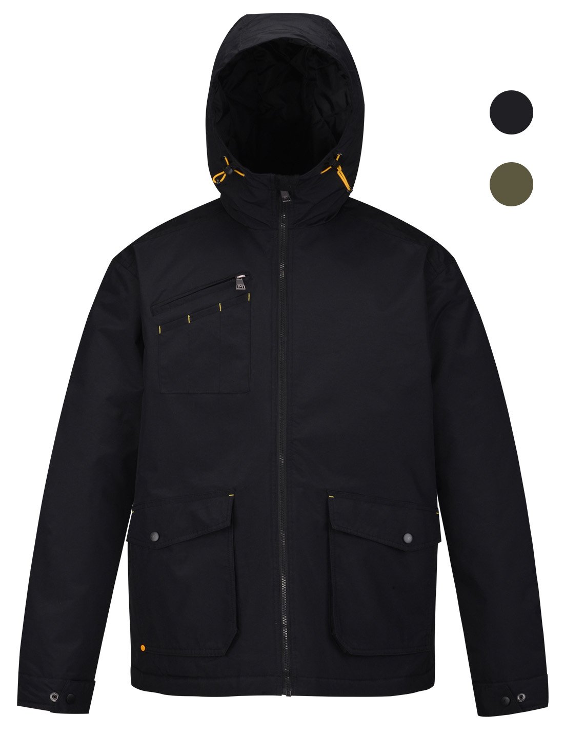 HARD LAND Men’s Insulated Winter Jacket Waterproof Windproof Hooded