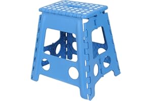 Fisiei Step Stool,15.55inch Height,Step stools for Adults,Folding Step Stool,Folding Stool，Foldable Stool, Tall Stool for Kitchen,Bathroom,Living Room,Bedroom, Office, etc.(Blue 15inch)