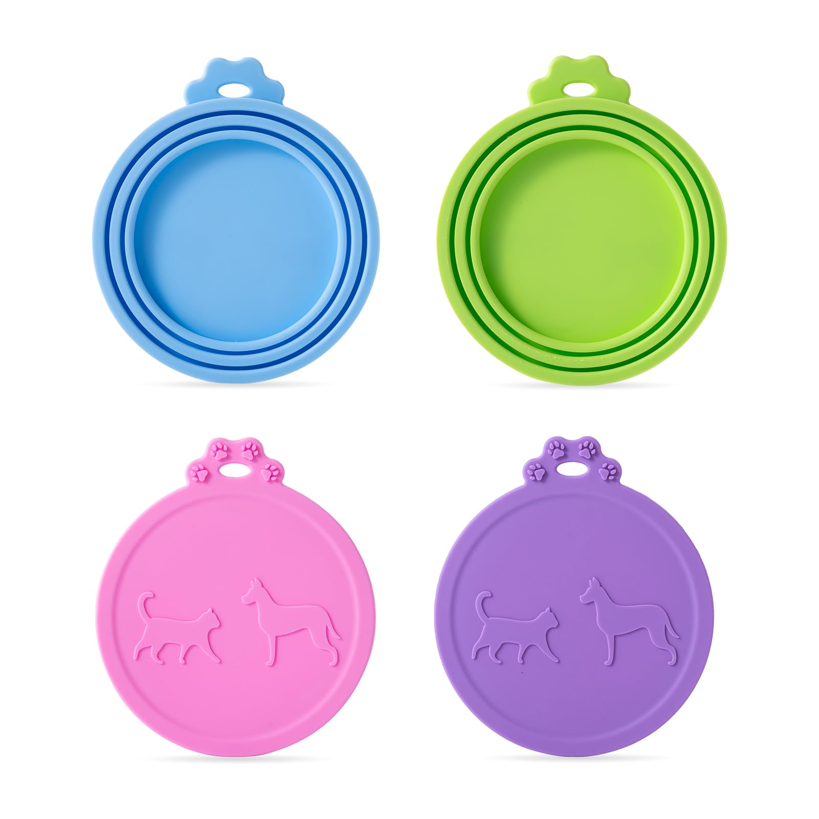SLSON Pack Pet Food Can Covers Universal Cat Dog Lids Fits