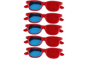5 Pair Children Red/Blue 3D Glasses Anaglyph Glasses Red