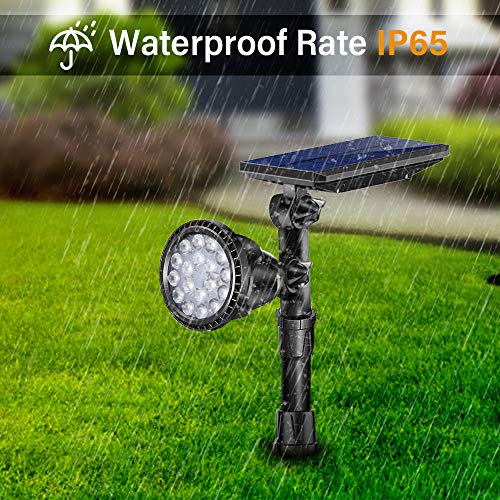 image for DS Lighting Outdoor Solar Spotlights, Super Bright 18 LED Security Lig