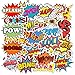 12PCS Superhero Slap Bracelet for Kids Boys & Girls - Marvel The Avengers Birthday Party Supplies Favors - Super Hero Avengers Toys - Comic Super Hero Party Stickers (50 Pack) Carnival Prizes