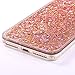iPhone 7 Plus Case, SUPVIN Liquid Case Fashion Creative Design Flowing Liquid Floating Luxury Bling Glitter Sparkle with Rhinestone Diamond Pattern [TPU+PC] for iPhone 7 Plus (Diamond- Rose Gold)