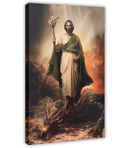 Amazon.com: Posterazzi Samson and the Lion Poster Print by Leon