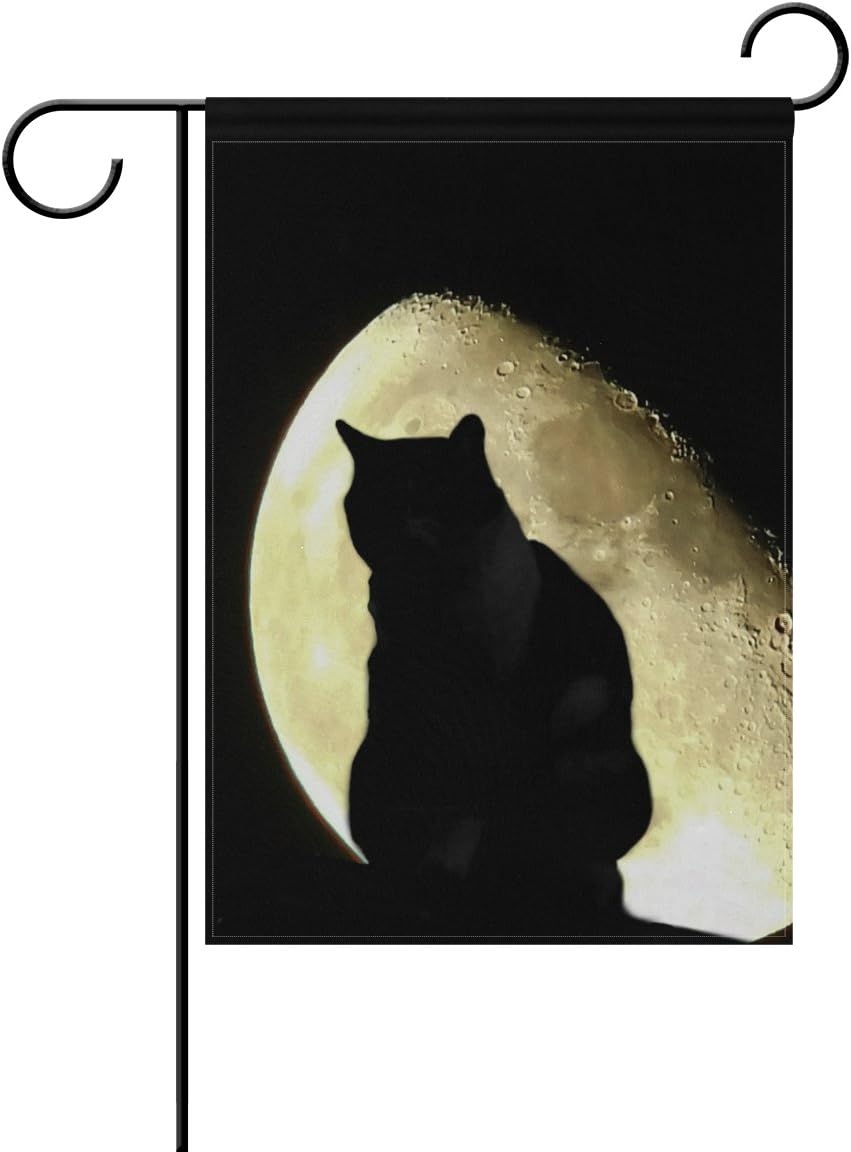 Best Black Cat Halloween Garden Flag