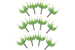 Alipis 200pcs Artificial Rose Calyxes for Flower Crafting DIY, Two-Layer Large Flower Heads with Bullet