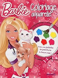 Barbie coloriage aquarelle