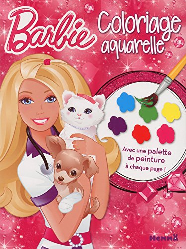 Barbie coloriage aquarelle