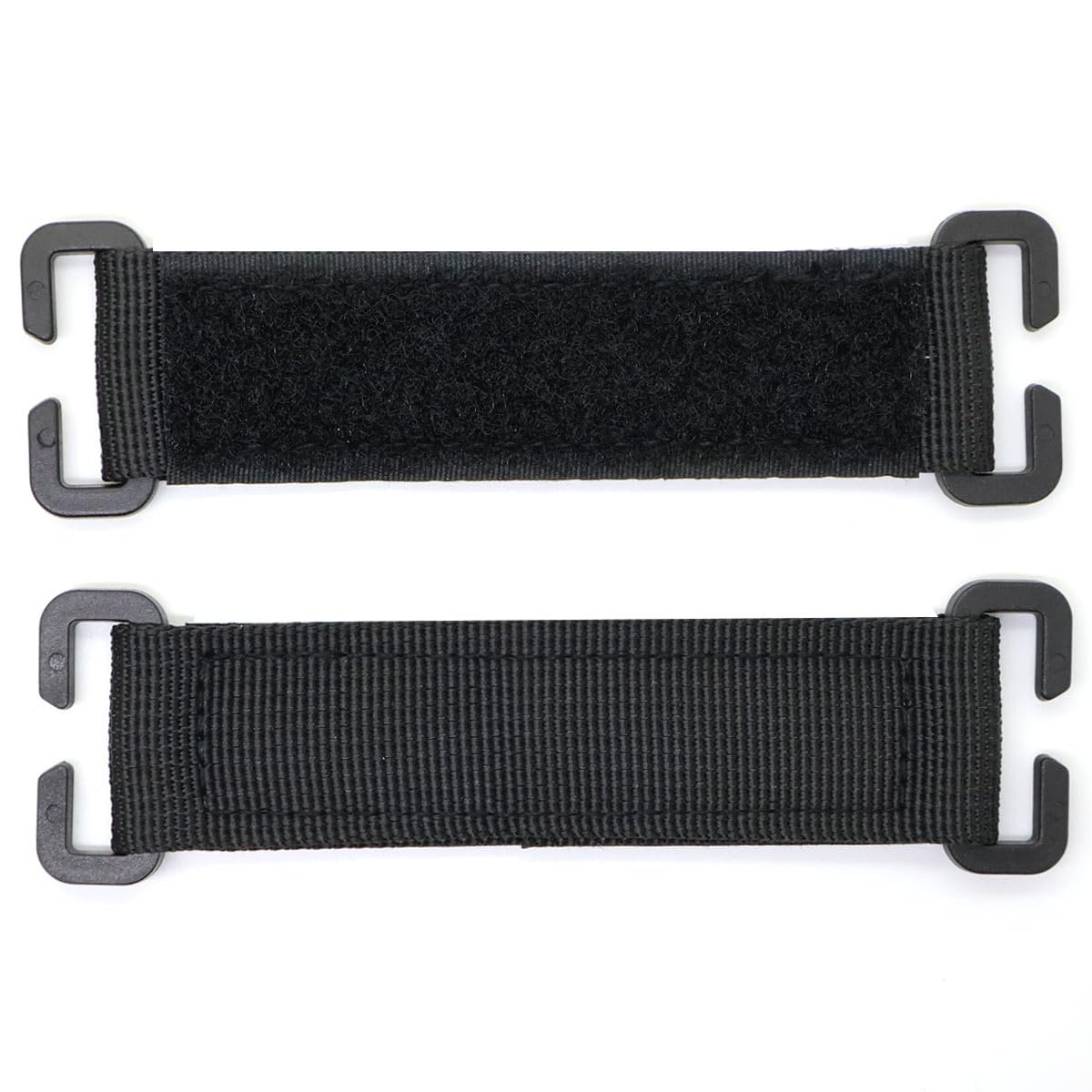 2 x MOLLE Hook and Loop Panels Strips Straps for Tactical Morale Patches Badges Backpacks Vests Bags Clasp Bridges Patch Panel (Black)