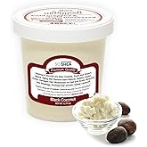 SoShea Whipped Shea Butter Black Coconut - Nourishes, Moisturizes & Renews | 100% African Pure Shea Butter | Cold-Pressed & Cold-Processed | No Dyes & Parabens | Vegan | 11.50oz / 326oz