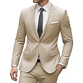 TIJOFA Mens 2 Piece Suit Men Classic Fit Wedding Prom Mens Suits Sets One Button Suits for Men 2026