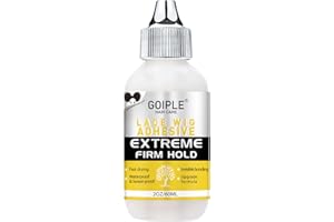 GOIPLE 2 OZ Wig Glue for Lace Front Wigs, Waterproof Lace Hair Glue for Wigs, Fast Dry Lace Bond Strong Hold Transparent Laces Adhesive for Hair Replacement (60ML)