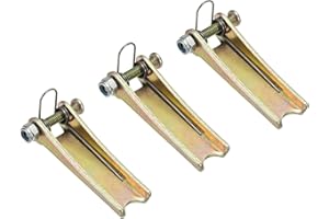 PATIKIL 2 Inch Hook Safety Latch Kit, 3 Pack Metal Towing Hitch Replacement for Clevis Hook Trailer, Golden Tone