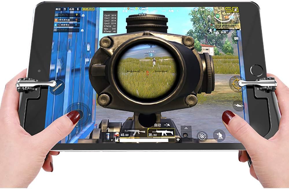 Mobile Game Controller for iPad, weini Tablet Game Trigger Fire Button Aim Key Gamepad L1R1 Controller for PUBG/Fortnite/Knives Out, Support 4.5-12.9 inch Tablet & Smartphone(1 Pair)
