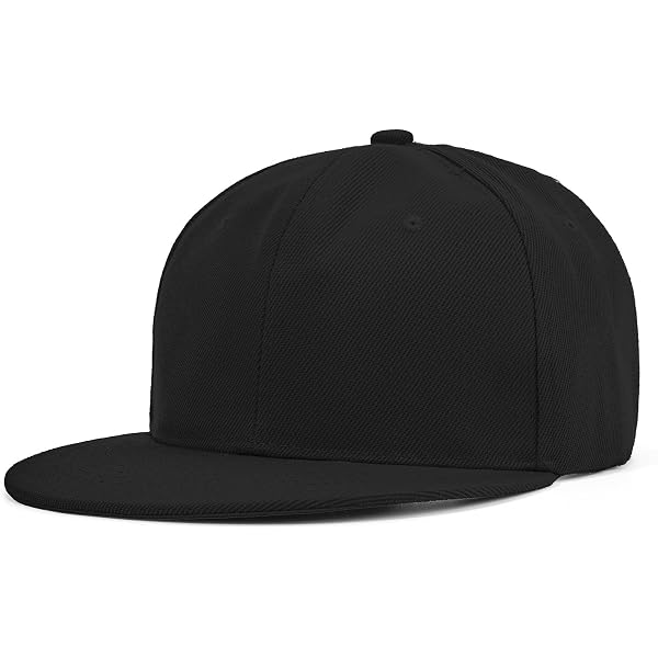 Unstructured Snapback Baseball Cap - Solid Colors, Flat Bill, Adjustable, One Size Fits Most