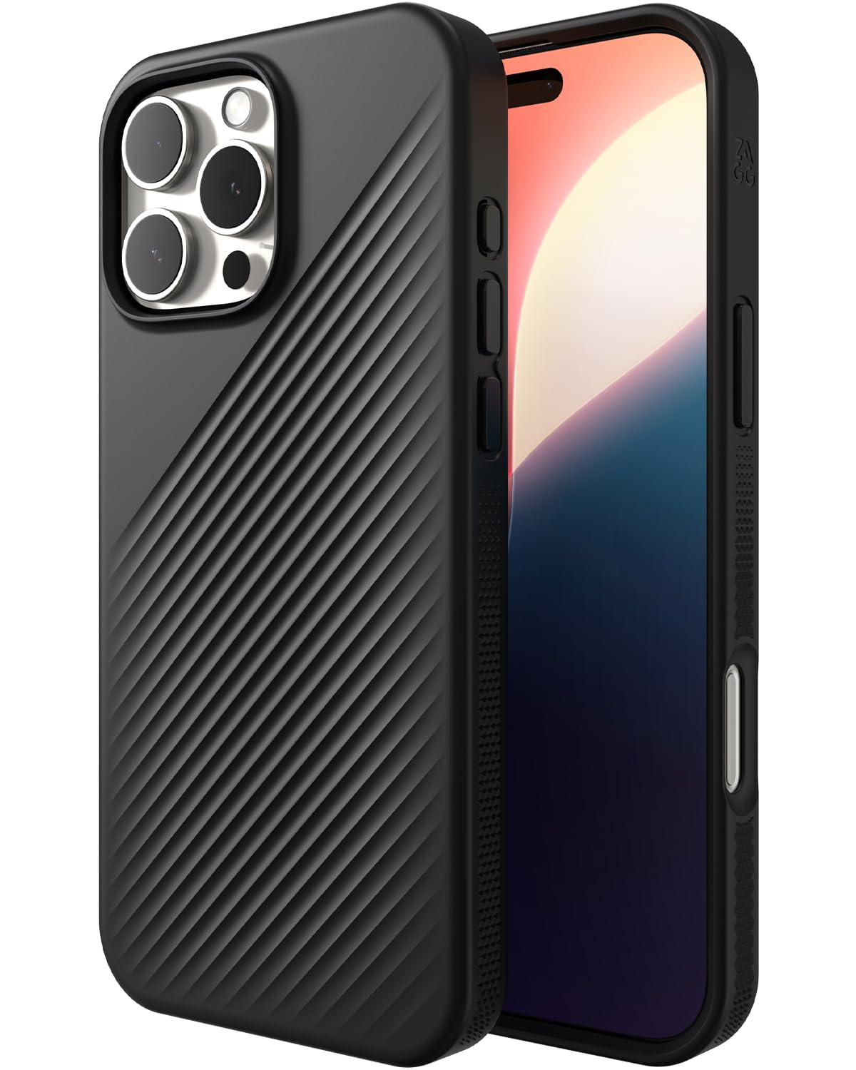 ZAGG Luxe Snap Graphene-Reinforced Case for iPhone 16 Pro Max [6.9-Inch], MagSafe Compatible, Slim and Comfortable Design, Shockproof Phone Back Cover (Black)