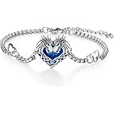Animal Bracelet for Women 925 Sterling Silver Celtic Dragon/Horse/Wolf Bracelet Adjustable Bracelet Cute Animal Jewelry Gift for Women