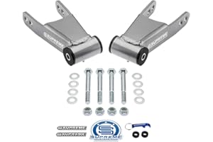 Supreme Suspensions - 2 Inch Rear Lowering Kit for 2004-2008 Ford F-150 (4x2 / 4x4) High-Strength Steel Drop Shackles - Can Cooler Included with Purchase